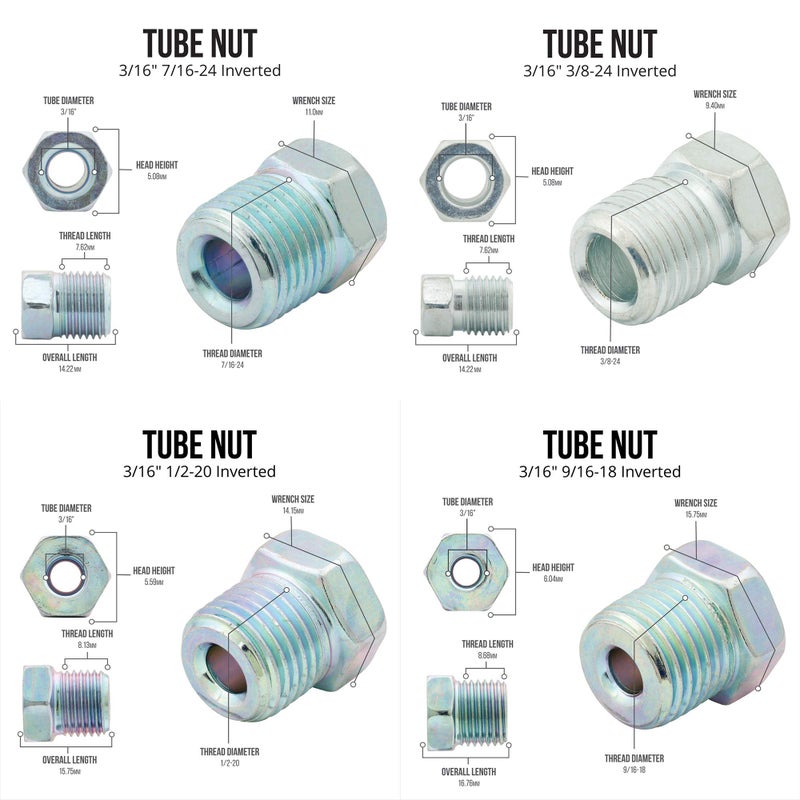 4LIFETIMELINES 4LIFETIME Galvanized Steel Brake Line Kit - 3/16" x 25ft Replacement Set - Professional Grade OE Steel Tube, Corrosion-Resistant, Flexible 3/16 Brake Line â€“ Comes with 16 Fittings for Easy Install - Image 2